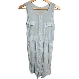 Numph Size 34 Blue Pocketed Women Long Dress